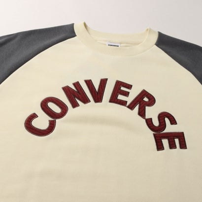 コンバース CONVERSE スウェットトレーナー CV コーデュロイロゴ クルートップ L （WHITE）｜詳細画像
