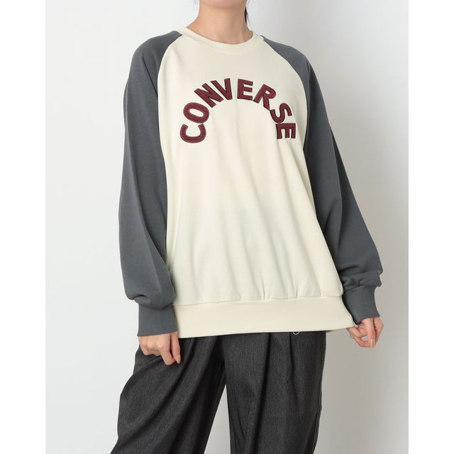 スウェットトレーナー CV コーデュロイロゴ クルートップ L （WHITE）