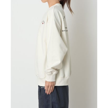 スウェットトレーナー AP バックラウンドロゴ クルートップ L （WHITE）｜詳細画像