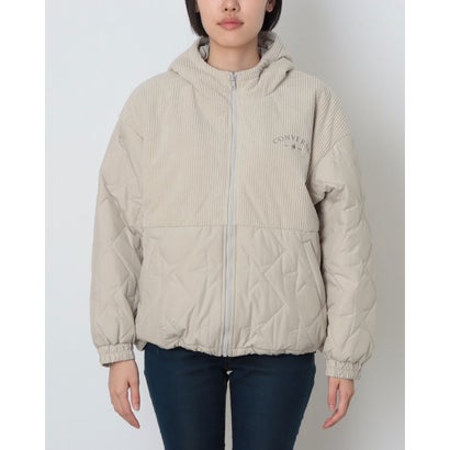 コンバース CONVERSE レディース 中綿ジャケット ハイブリッド CSCD キルトパーカ L 42000040 （GREIGE/GREIGE）｜詳細画像