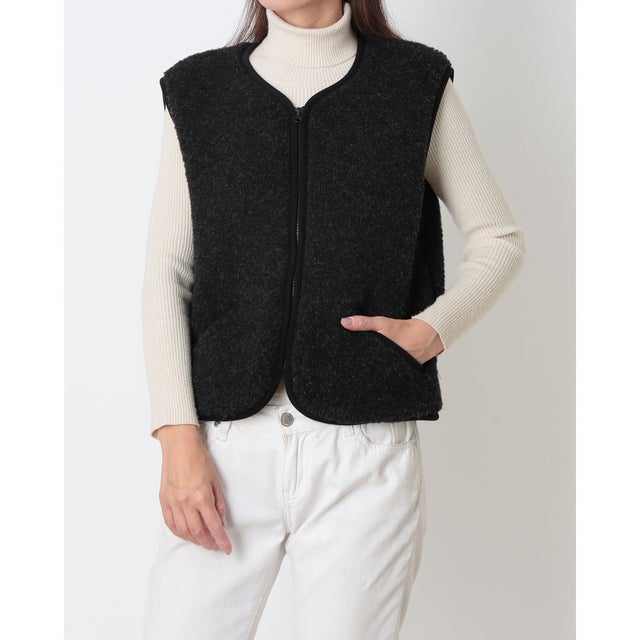 ウールショートベスト （Black）