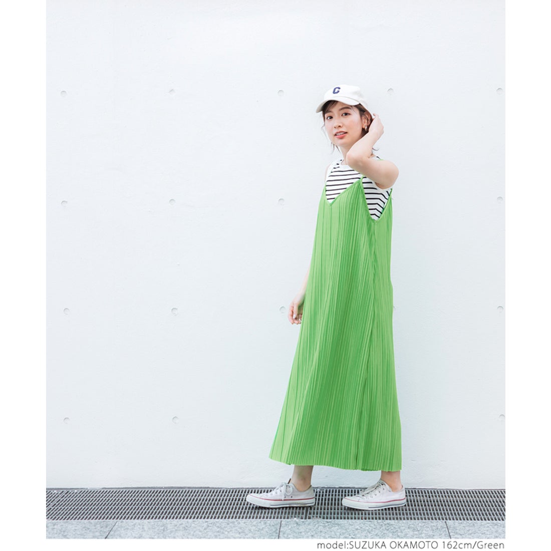 コカ coca ランダムプリーツキャミワンピ―ス （Black） -ファッション