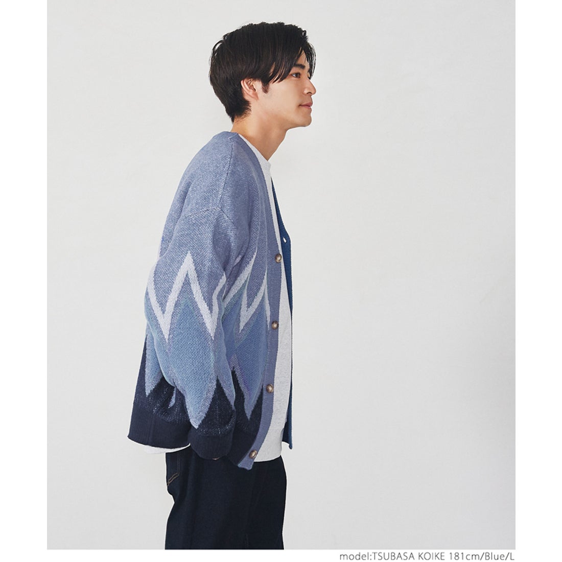 オンライン安い CANADIAN SWEATER ダイヤモンド柄カーディガン 【公式 