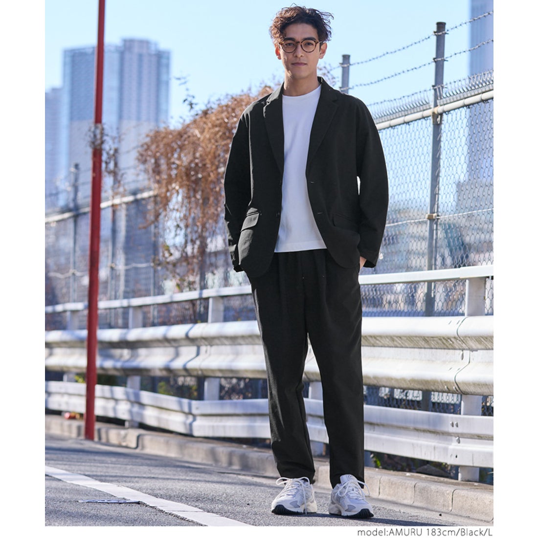 コカ coca メンズ4wayダブルクロスストレッチセットアップスーツ