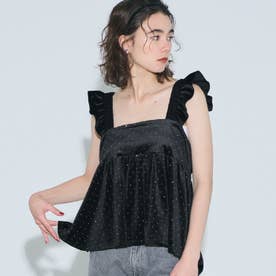 コカ coca ベロアラインストーンビスチェ （Black） - ファッション 