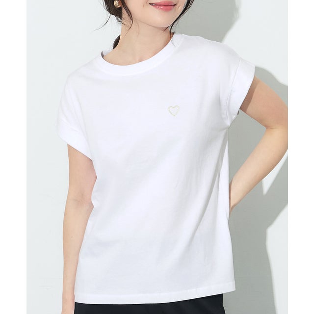 フレンチスリーブ刺繍Tシャツ （A）