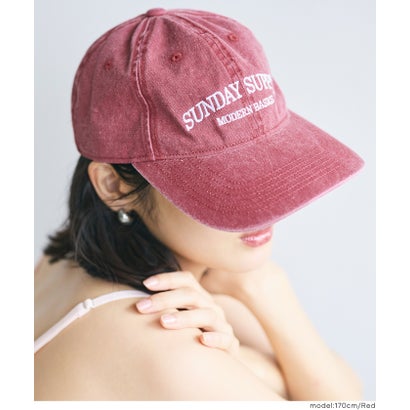 【西山茉希様着用】ウォッシュドロゴキャップ （Dk.pink）｜詳細画像