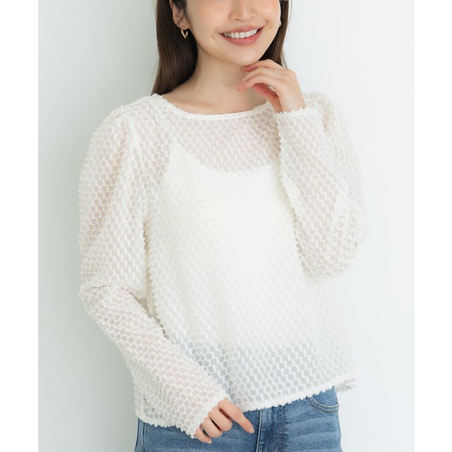 シアーフリンジトップス （Ivory）