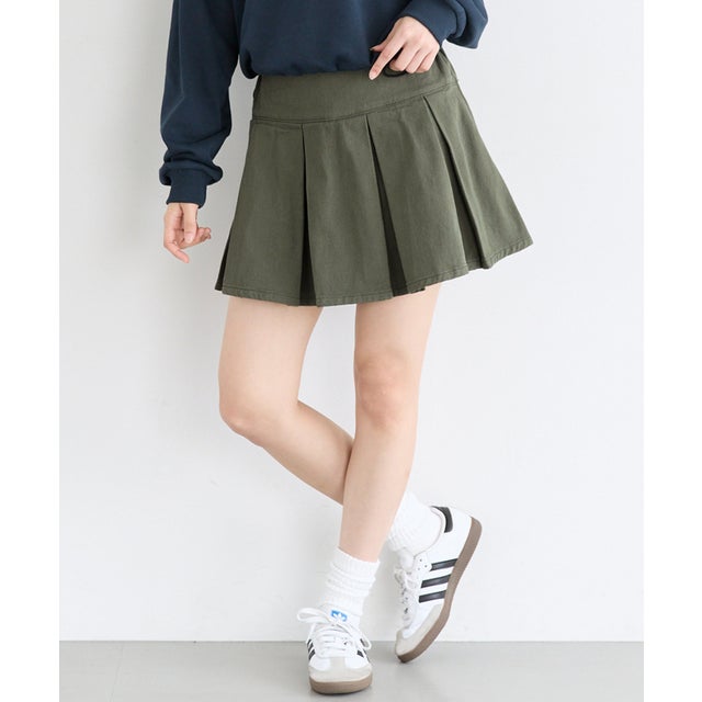 ユース ベルトタックミニスカート （Khaki）
