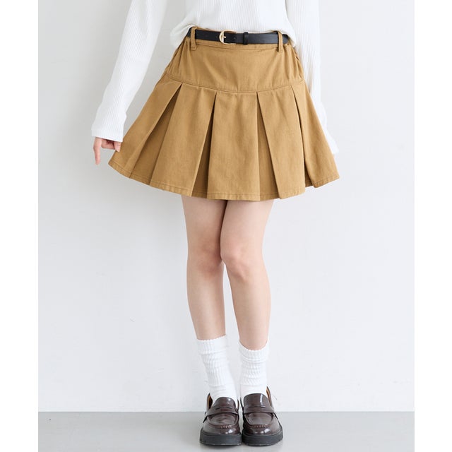 ユース ベルトタックミニスカート （Beige）