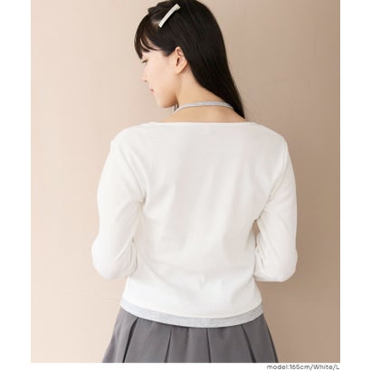 コカ coca ユース レイヤードトップス （Navy）｜詳細画像