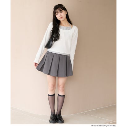 コカ coca ユース レイヤードトップス （Navy）｜詳細画像