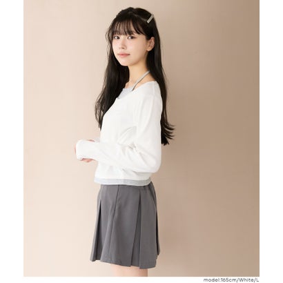 コカ coca ユース レイヤードトップス （White）｜詳細画像