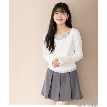 コカ coca ユース レイヤードトップス （White）｜詳細画像