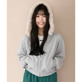 ユース ファーフードジップパーカー （Gray）