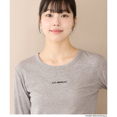 コカ coca ユース 裏起毛リブワンポイント刺繍トップス （Black）｜詳細画像