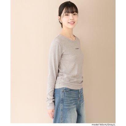 コカ coca ユース 裏起毛リブワンポイント刺繍トップス （Black）｜詳細画像