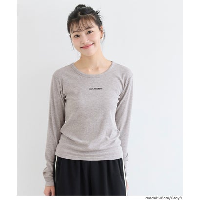 コカ coca ユース 裏起毛リブワンポイント刺繍トップス （Black）｜詳細画像
