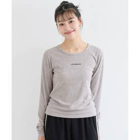 ユース 裏起毛リブワンポイント刺繍トップス （Gray）