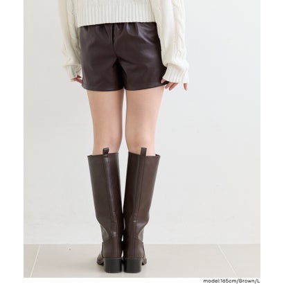 ユース フェイクレザーショートパンツ （Black）｜詳細画像