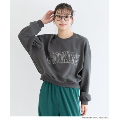 ユース ヘビーウェイト裏毛刺繍トップス （Charcoal）｜詳細画像