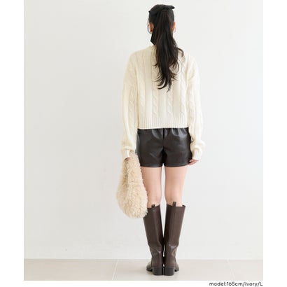 ユース クロップドニットトップス （Ivory）｜詳細画像