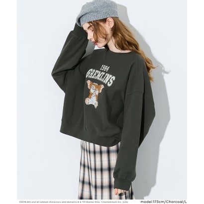 【グレムリン別注】COTTON from the U.S裏毛プリントスウェットトップス （Charcoal）｜詳細画像