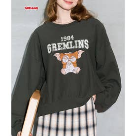 【グレムリン別注】COTTON from the U.S裏毛プリントスウェットトップス （Charcoal）