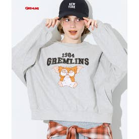 【グレムリン別注】COTTON from the U.S裏毛プリントスウェットトップス （Gray）
