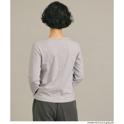 リブクルーネックベーシックロンT （White）｜詳細画像