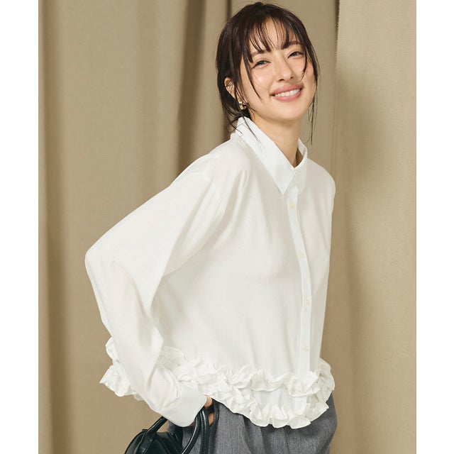 ホイップフリルシャツ （White）