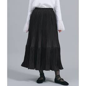 プリーツフレアスカート （Black）