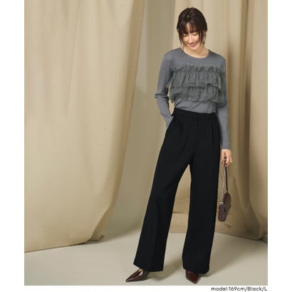 コカ coca ソフトスウェットタックセンタープレスパンツ （Black）｜詳細画像