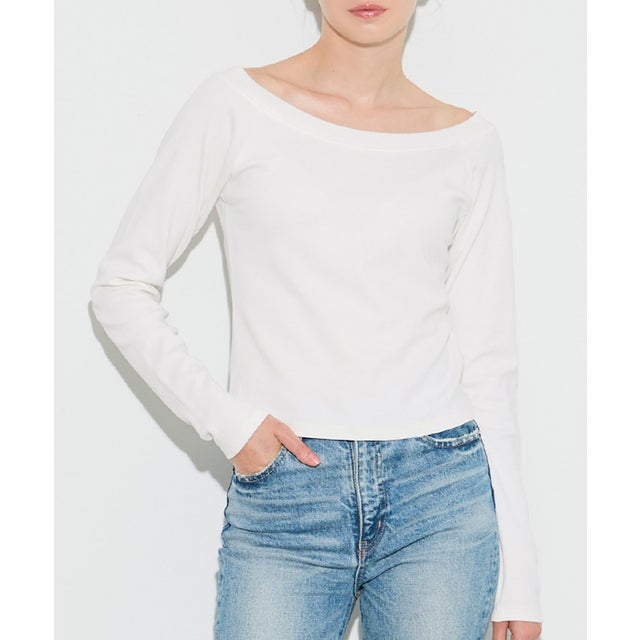 ラグランオフショルダートップス （White）