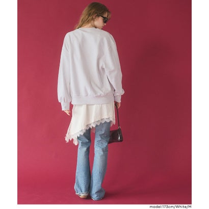 コカ coca COTTON from the U.S.裏毛ベロアワッペンスウェットトップス （Navy）｜詳細画像