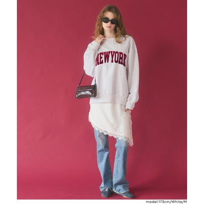 コカ coca COTTON from the U.S.裏毛ベロアワッペンスウェットトップス （Gray）｜詳細画像