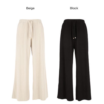 スムースワイドパンツ （Beige）｜詳細画像