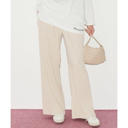 スムースワイドパンツ （Beige）｜詳細画像