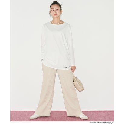 スムースワイドパンツ （Beige）｜詳細画像
