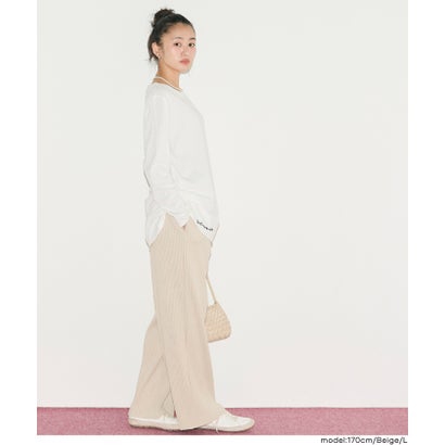 スムースワイドパンツ （Beige）｜詳細画像
