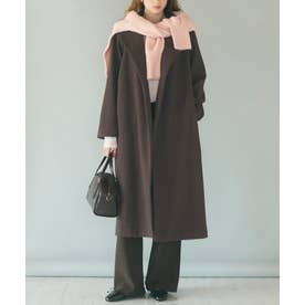 ウールライクロングコート （Brown）