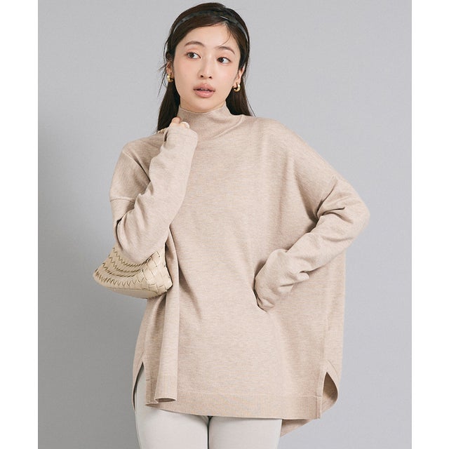 ハイネックビックニットトップス （Beige）
