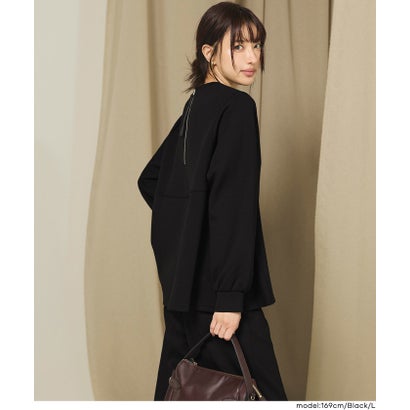 コカ coca ソフトスウェットフレアバッグジップトップス （Black）｜詳細画像