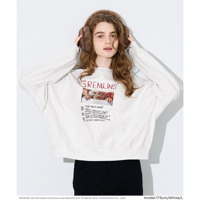 【グレムリン別注】COTTON from the U.S裏毛フォトプリントスウェットトップス （White）｜詳細画像