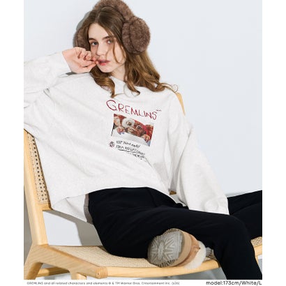 【グレムリン別注】COTTON from the U.S裏毛フォトプリントスウェットトップス （White）｜詳細画像