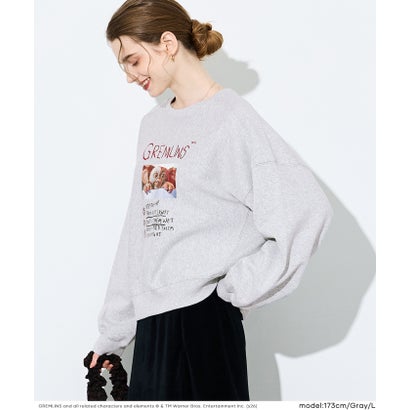 【グレムリン別注】COTTON from the U.S裏毛フォトプリントスウェットトップス （Gray）｜詳細画像