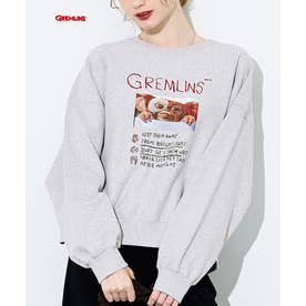 【グレムリン別注】COTTON from the U.S裏毛フォトプリントスウェットトップス （Gray）