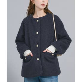 シャギー金ボタンブルゾン （Navy）