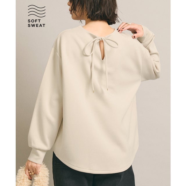 ソフトスウェットバックリボントップス （Lt.beige）