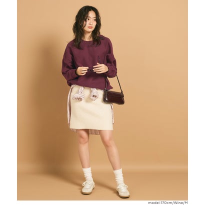 COTTON from the U.S.裏毛スウェットトップス （Wine）｜詳細画像